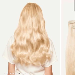 20”inch classic ash blonde hair extensions